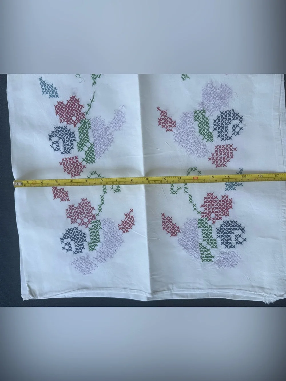 Hand Embroidered VTG Pillow Covers